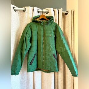 Green Hooded Quilted Jacket